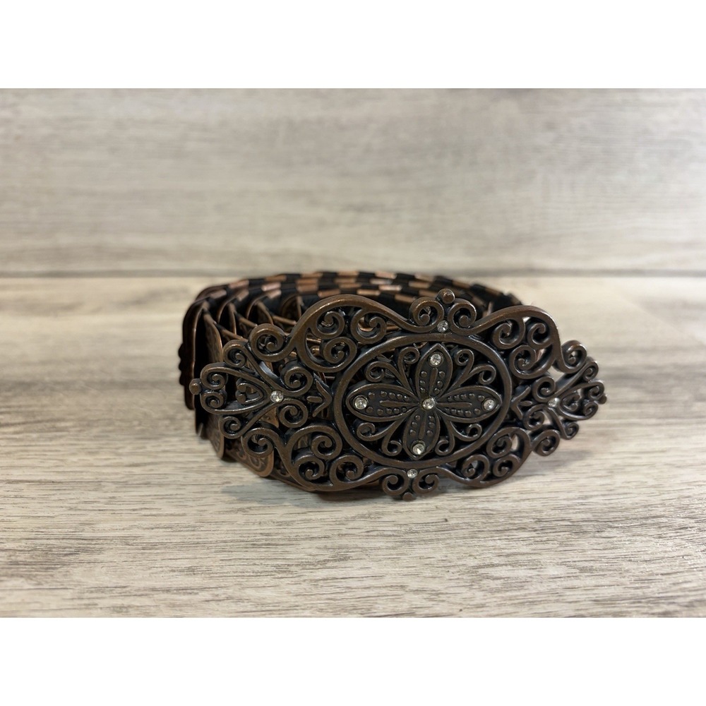 Joan Rivers Classics Collection Bronze Tone Metal Stretch Belt w/ Buckle